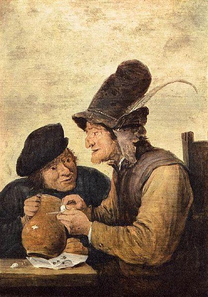 David Teniers the Younger Two Drunkards oil painting picture